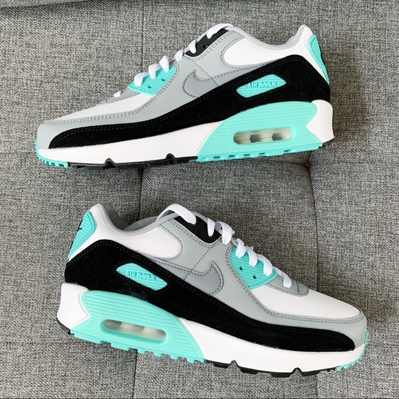 🌸 Air max 90 white Tiffany blue shoes sneakers - Picture 3 of 5